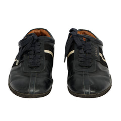 BALLY EU 41 FRANCISCA CALFSKIN STRIE MOTIF SNEAKERS