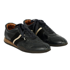 BALLY EU 41 FRANCISCA CALFSKIN STRIE MOTIF SNEAKERS