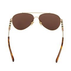 BURBERRY AVIATOR GOLD METAL FRAME SUNGLASSES