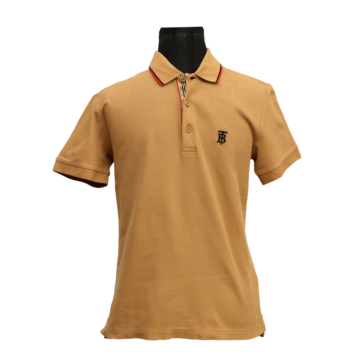 BURBERRY SIZE XS MONOGRAM MOTIF SIGNATURE TB POLO T-SHIRT