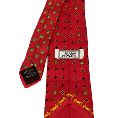 VERSACE MEDUSA HEADS INTRICATE GEOMETRIC DESIGN NECKTIE