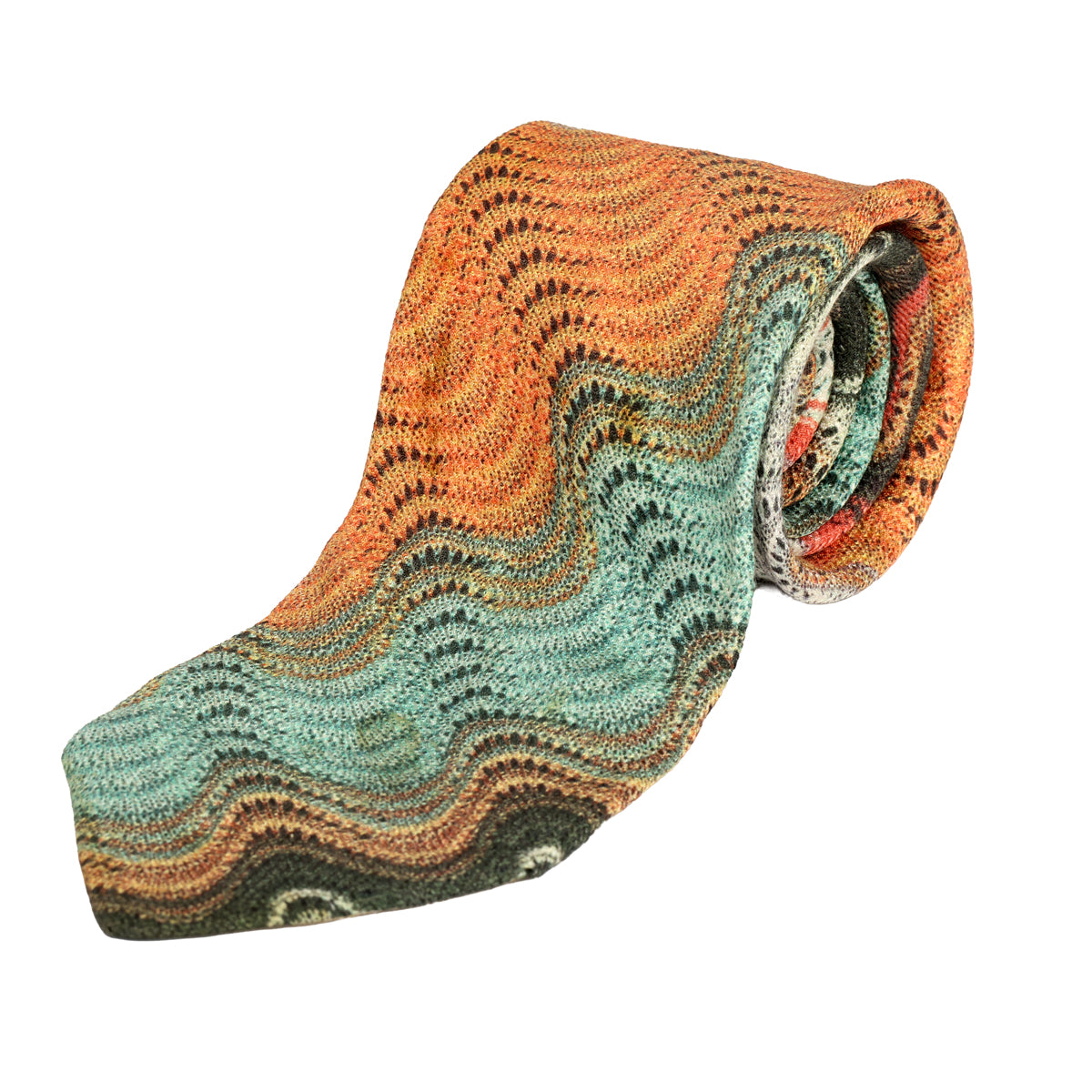 MISSONI ICONIC ZIZ ZAG PATTERN NECKTIE