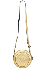 BALMAIN DISCO EMBROSSED LEATHER SHOULDER BAG 