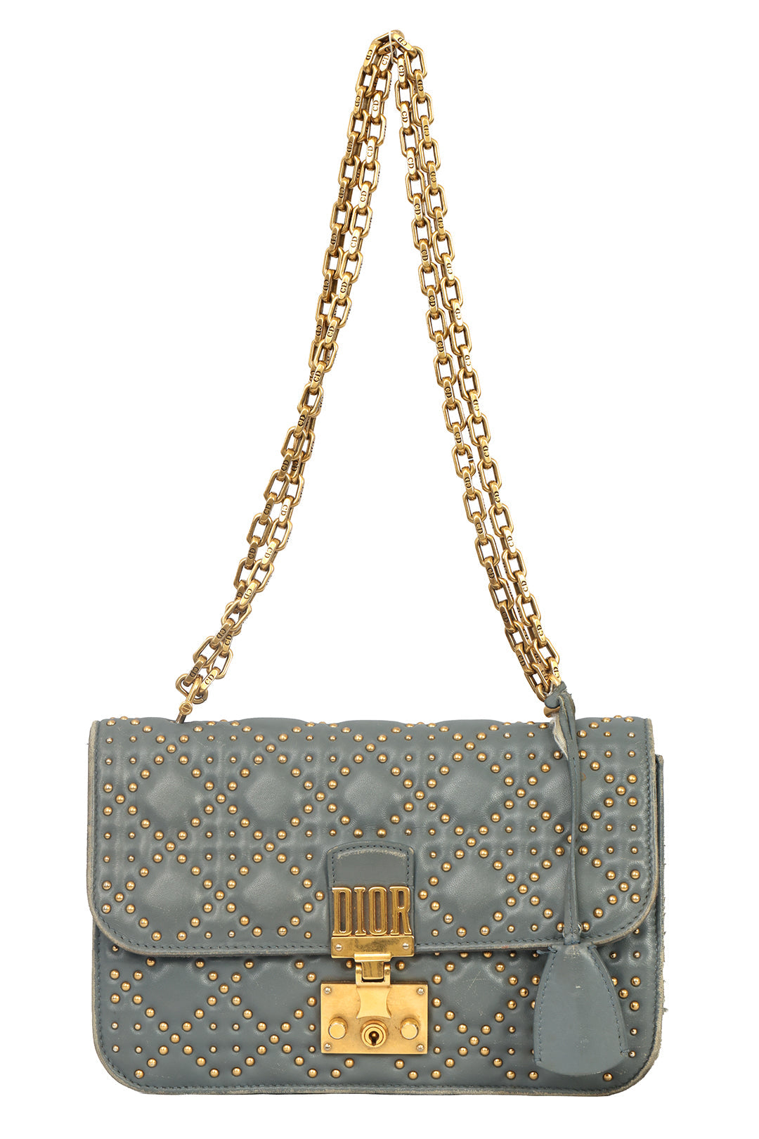 CHRISTIAN DIOR LAMBSKIN CANNAGE STUDDED DIOR ADDICT 