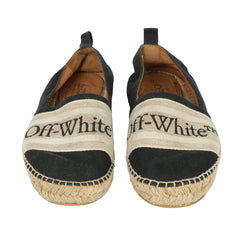 OFF WHITE SIZE: EU 37 BOOKISH LINEN ESPADRILLES 