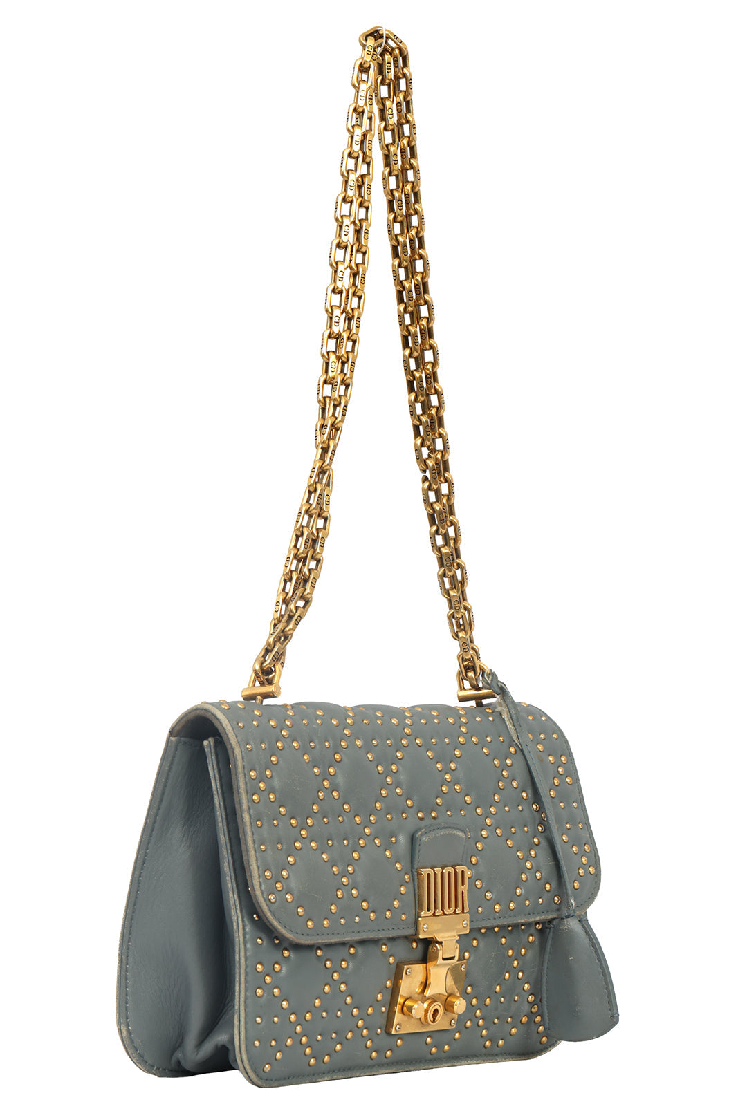 CHRISTIAN DIOR LAMBSKIN CANNAGE STUDDED DIOR ADDICT 