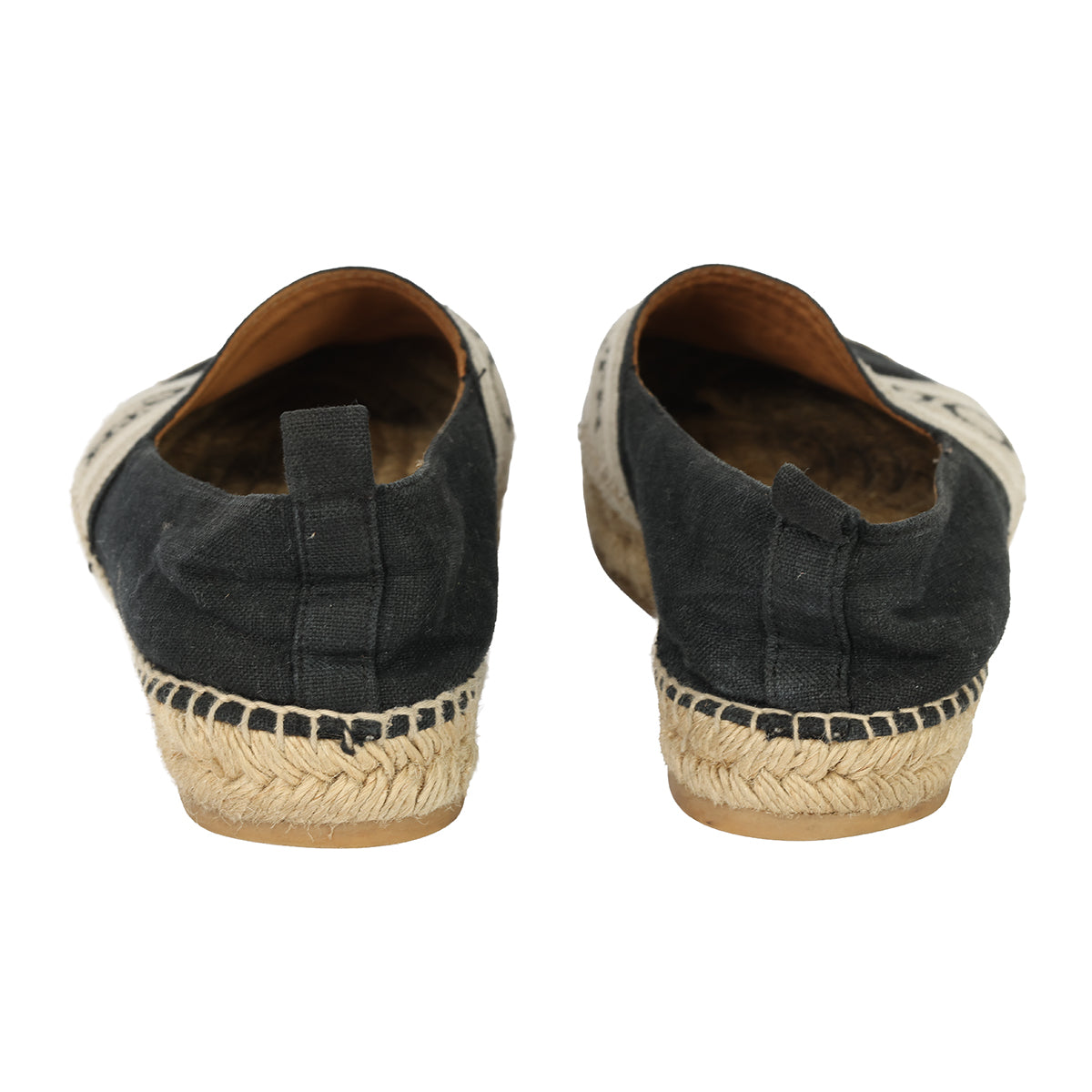 OFF WHITE SIZE: EU 37 BOOKISH LINEN ESPADRILLES 
