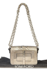 TOM FORD NATALIA METALLIC PYTHON LEATHER 