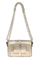 TOM FORD NATALIA METALLIC PYTHON LEATHER 