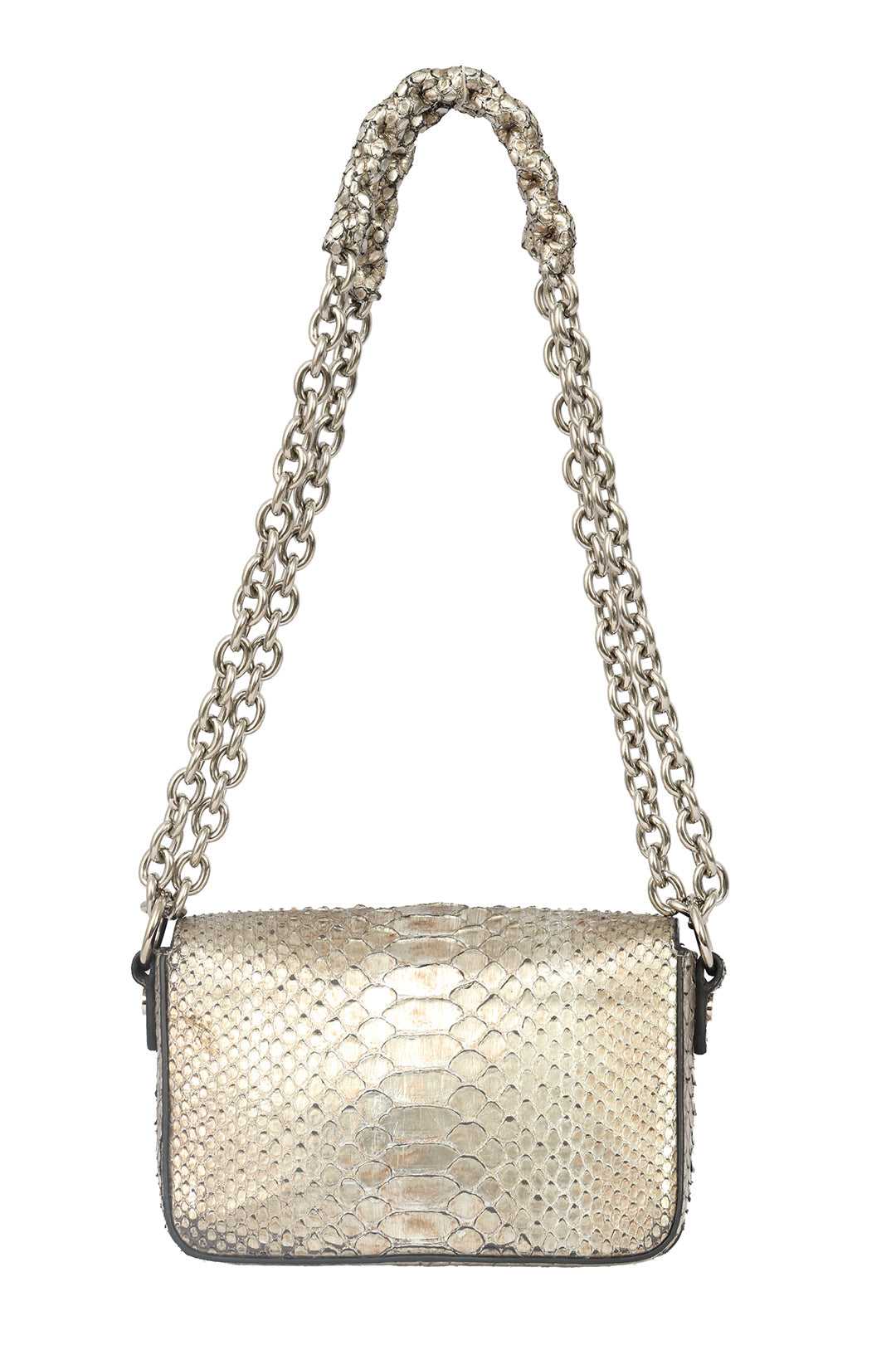 TOM FORD NATALIA METALLIC PYTHON LEATHER 