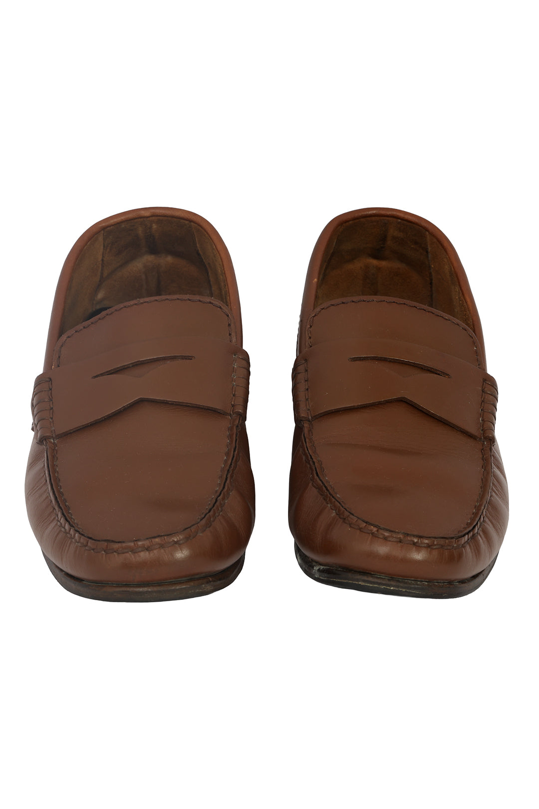 TOM FORD SIZE 7/ EU: 41.5 LEATHER PENNY LOAFERS 