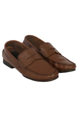 TOM FORD SIZE 7/ EU: 41.5 LEATHER PENNY LOAFERS 