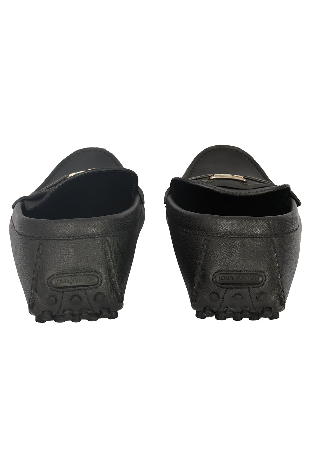 LOUIS VUITTON SIZE 10.5/ EU 45 CALF LEATHER MAJOR LOAFERS 