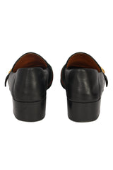 GUCCI SIZE EU : 38.5 GG WEB LOGO BLOCK HEELS 