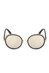 JIMMY CHOO ANDIE/S BLACK ACETATE FRAME  ROUND SUNGLASSES 
