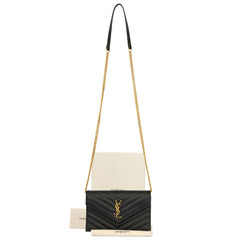 YVES SAINT LAURENT CASSANDRE ENVELOPE WALLET ON CHAIN HANDBAG 