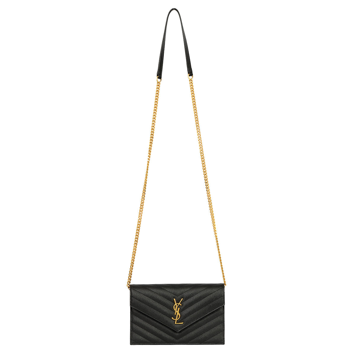 YVES SAINT LAURENT CASSANDRE ENVELOPE WALLET ON CHAIN HANDBAG 