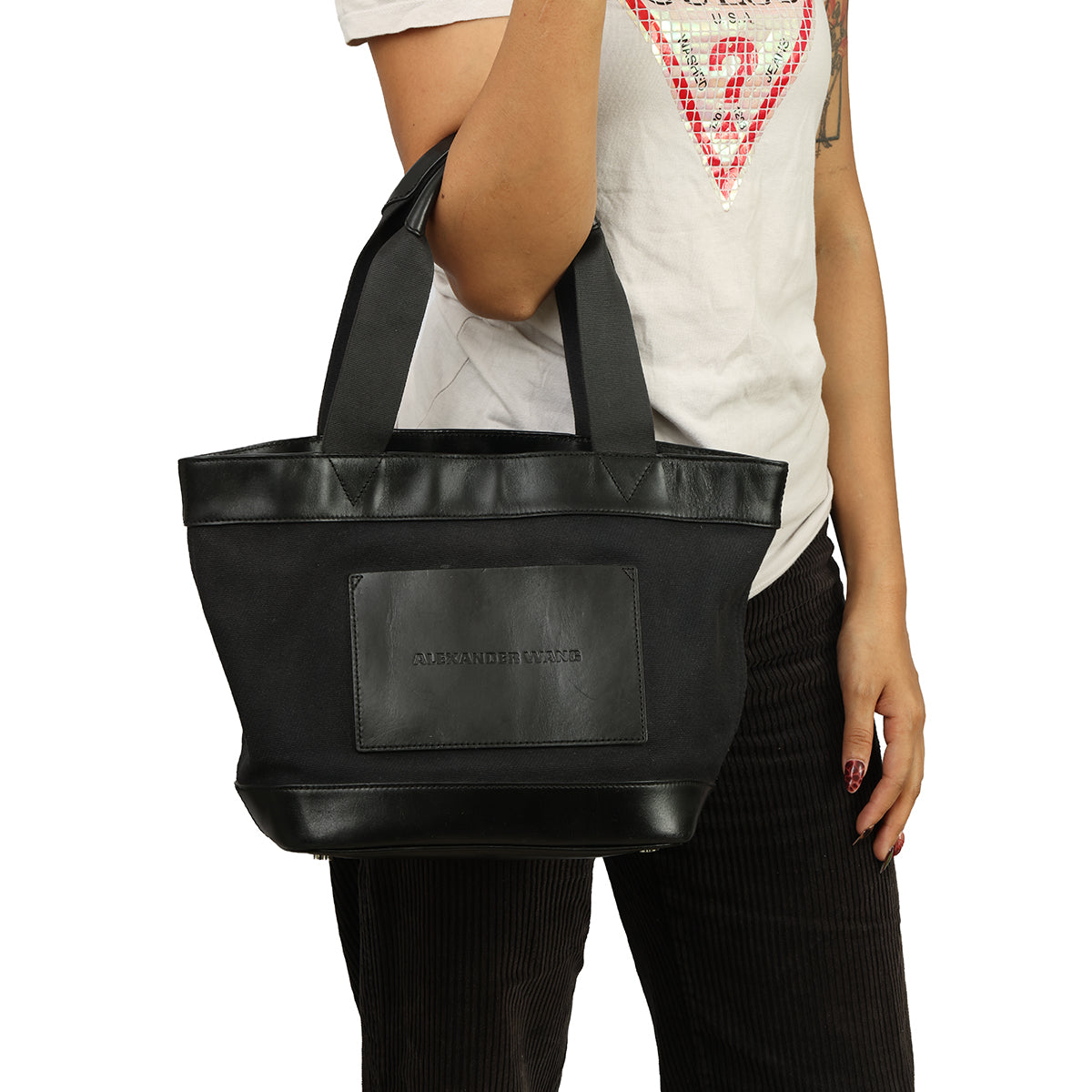 ALEXANDER WANG CANVAS TOTE BAG 