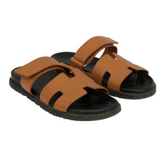 HERMES EU 40 CHYPRE TAN BROWN SANDALS
