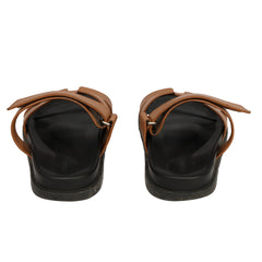 HERMES EU 40 CHYPRE TAN BROWN SANDALS