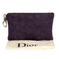 CHRISTIAN DIOR PANAREA CANNAGE ZIP POUCH