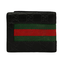 GUCCI GG SIGNATURE WEB-STRIPE BIFOLD WALLET