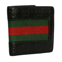 GUCCI GG SIGNATURE WEB-STRIPE BIFOLD WALLET
