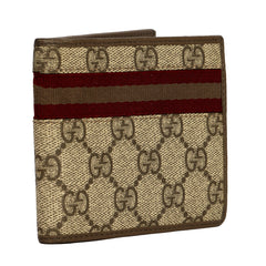 GUCCI ICONIC GG SUPREME WEB-STRIPE CANVAS WALLET