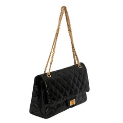 CHANEL QUILTED PATENT LEATHER CHANEL 2.55 REISSUE FLAP BAG