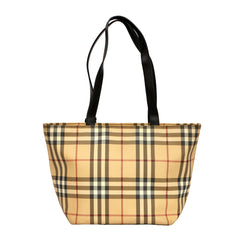 BURBERRY NOVA CHECK CANVAS TOTE BAG