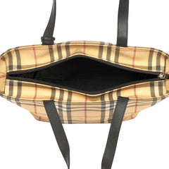 BURBERRY NOVA CHECK CANVAS TOTE BAG