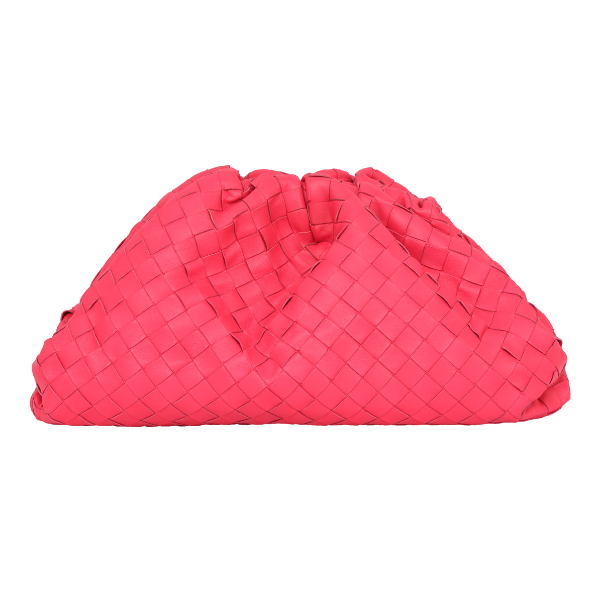 Bottega Venetta Intrecciato Hot Pink Clutch