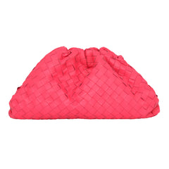 Bottega Venetta Intrecciato Hot Pink Clutch