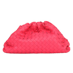 Bottega Venetta Intrecciato Hot Pink Clutch