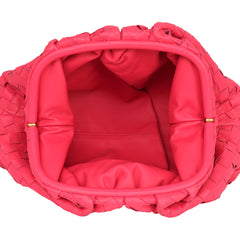 Bottega Venetta Intrecciato Hot Pink Clutch