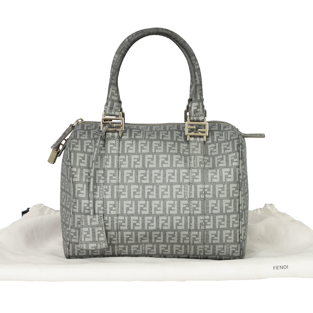 FENDI FOREVER BAULETTO ZUCCA BOSTON BAG 