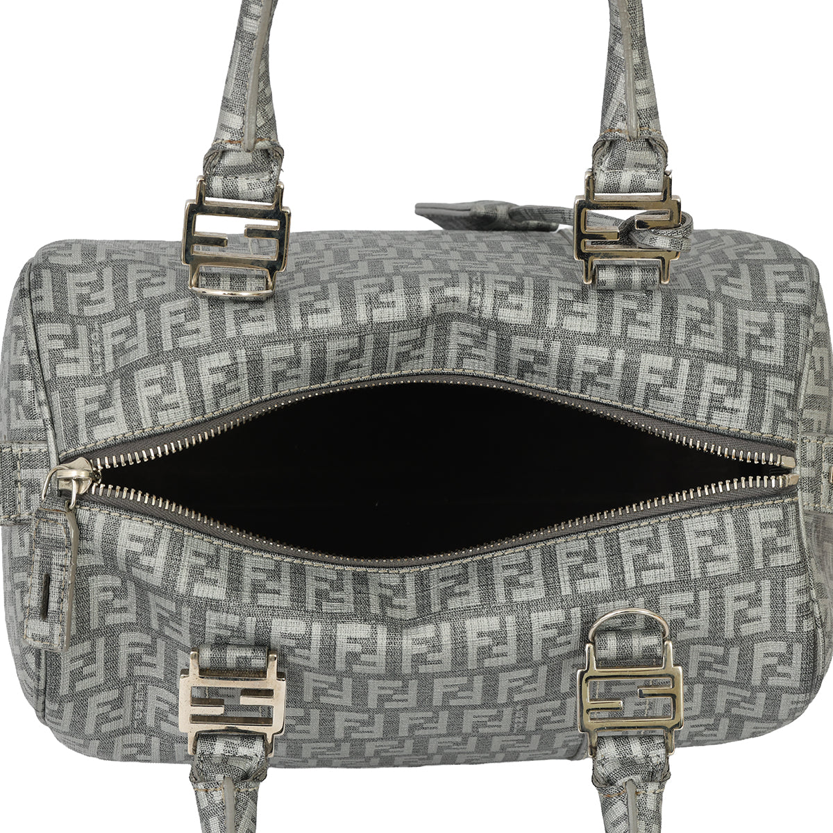 FENDI FOREVER BAULETTO ZUCCA BOSTON BAG 