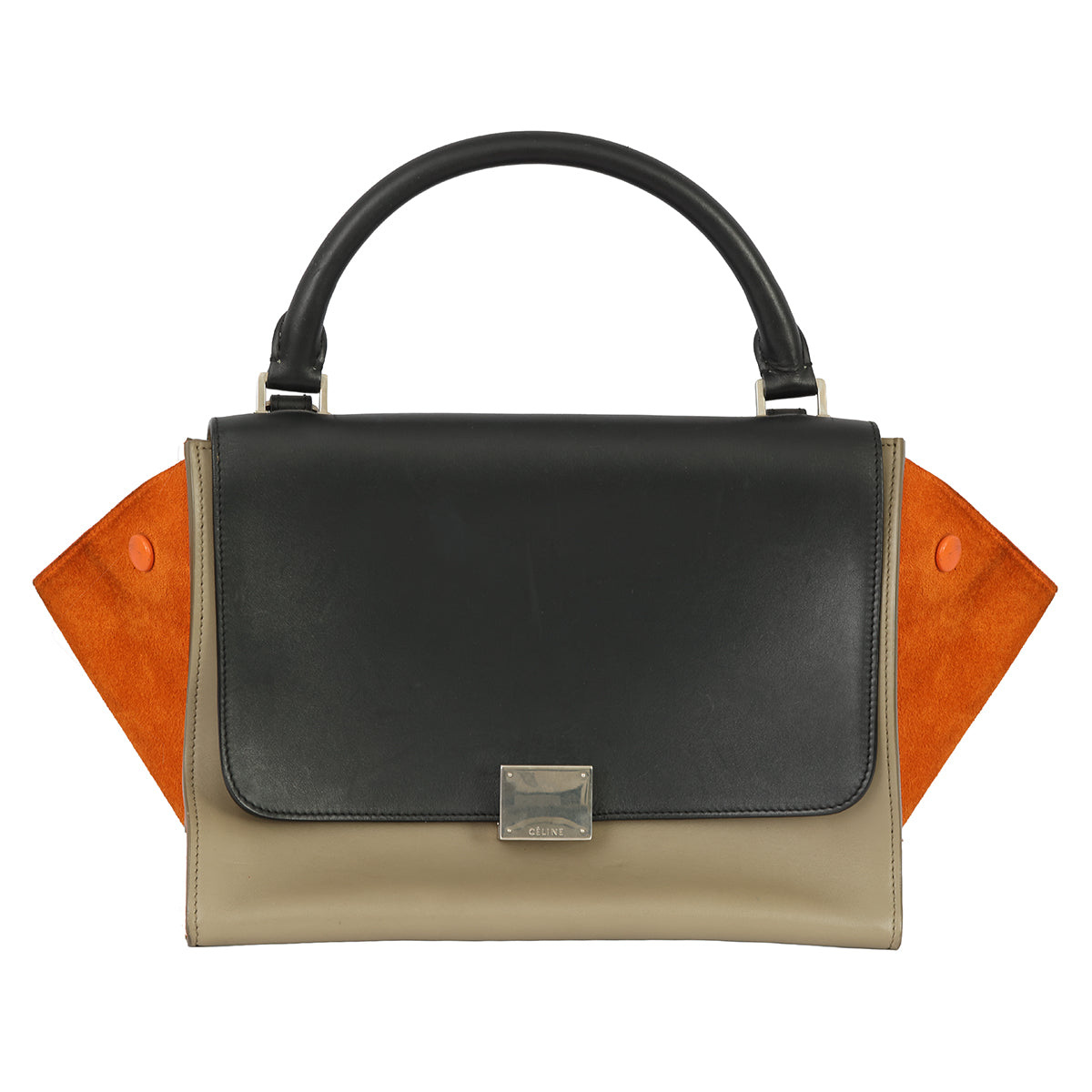 CELINE TRAPEZE SMALL TRI-COLOR HANDBAG 