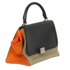 CELINE TRAPEZE SMALL TRI-COLOR HANDBAG 