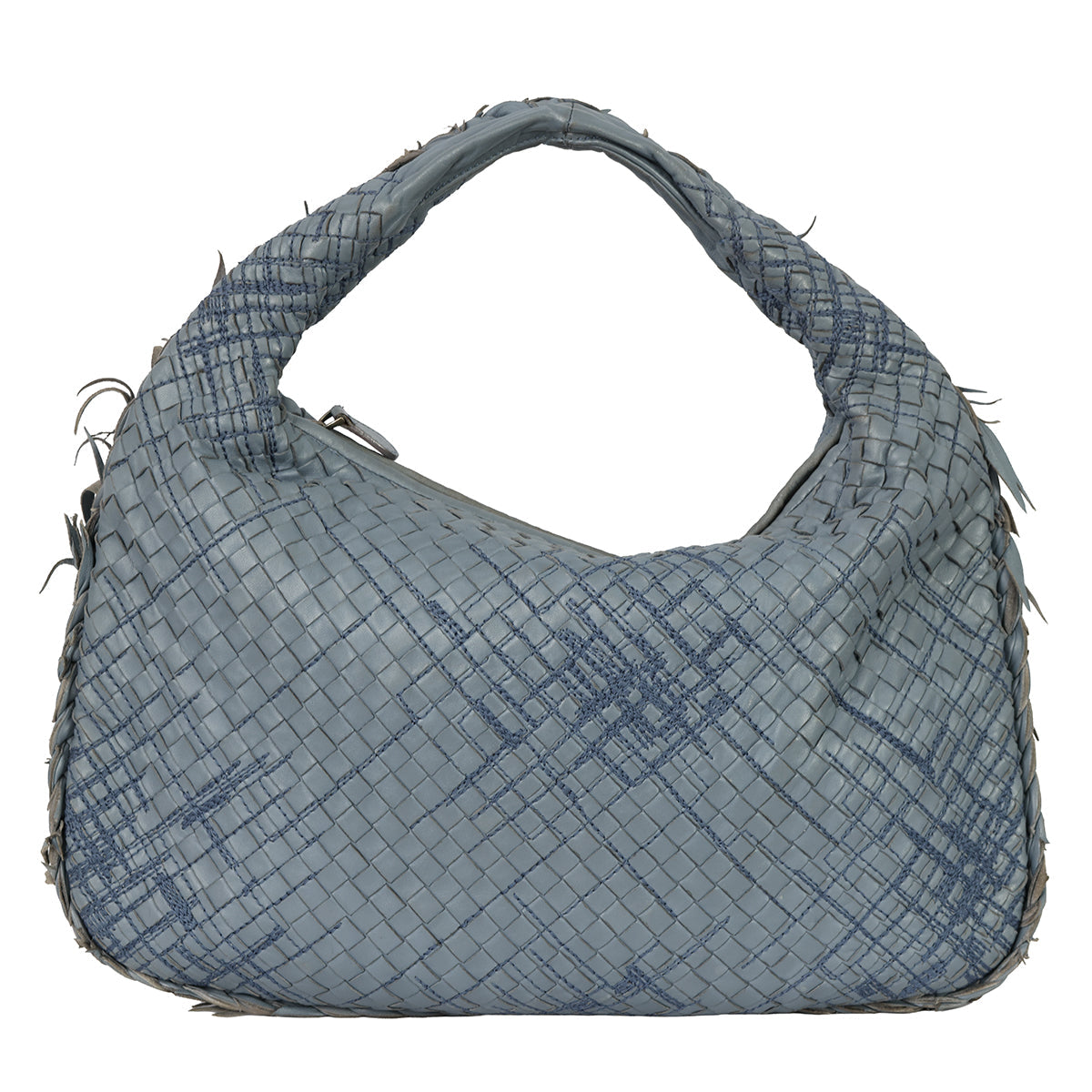 BOTTEGA VENETA LARGE INTRECCIATO LEATHER HOBO HANDBAG 