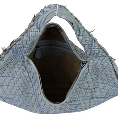 BOTTEGA VENETA LARGE INTRECCIATO LEATHER HOBO HANDBAG 