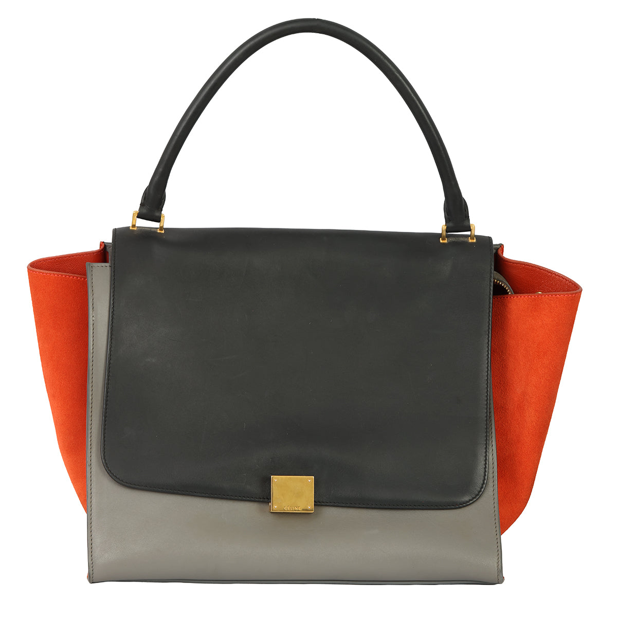 CELINE TRAPEZE LARGE TRI-COLOR HANDBAG 