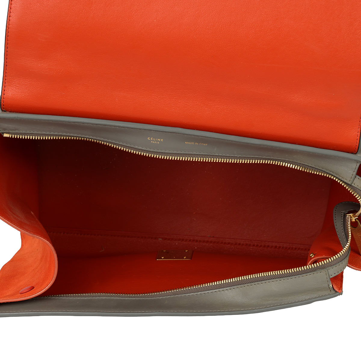 CELINE TRAPEZE LARGE TRI-COLOR HANDBAG 