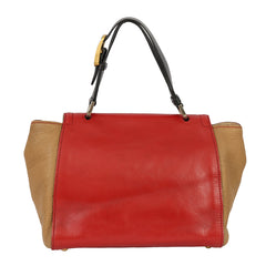 FENDI RED SILVANA SATCHEL HANDBAG 