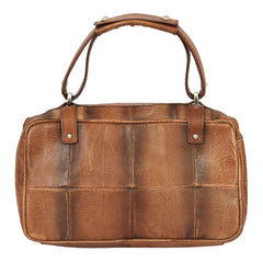 SALVATORE FERRAGAMO GANCINI LOCK SMALL LIZARD FLAP TOP HANDLE BAG 