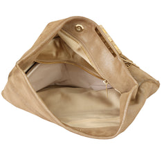 JIMMY CHOO CHANDRA GOLD SHIMMER CLUTCH 