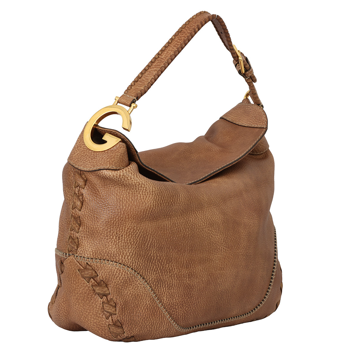 GUCCI CHARLOTTE WHIPSTITCH HOBO SHOULDER BAG 