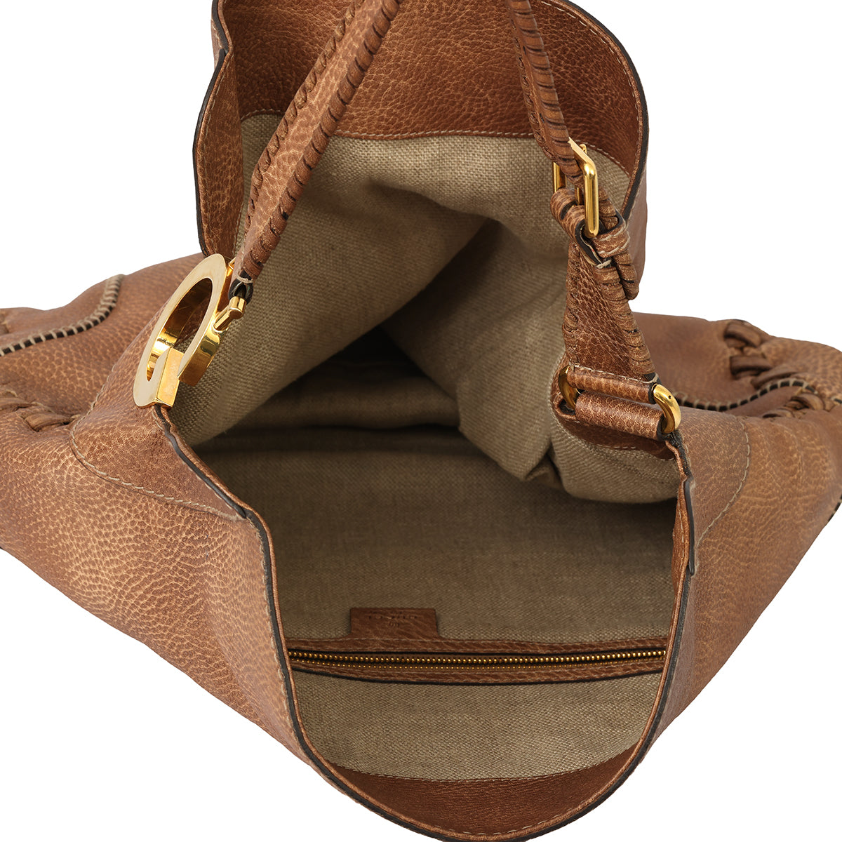 GUCCI CHARLOTTE WHIPSTITCH HOBO SHOULDER BAG 