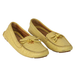 PRADA SIZE EU- 38 OSTRICH LEATHER S MOCCASIN 