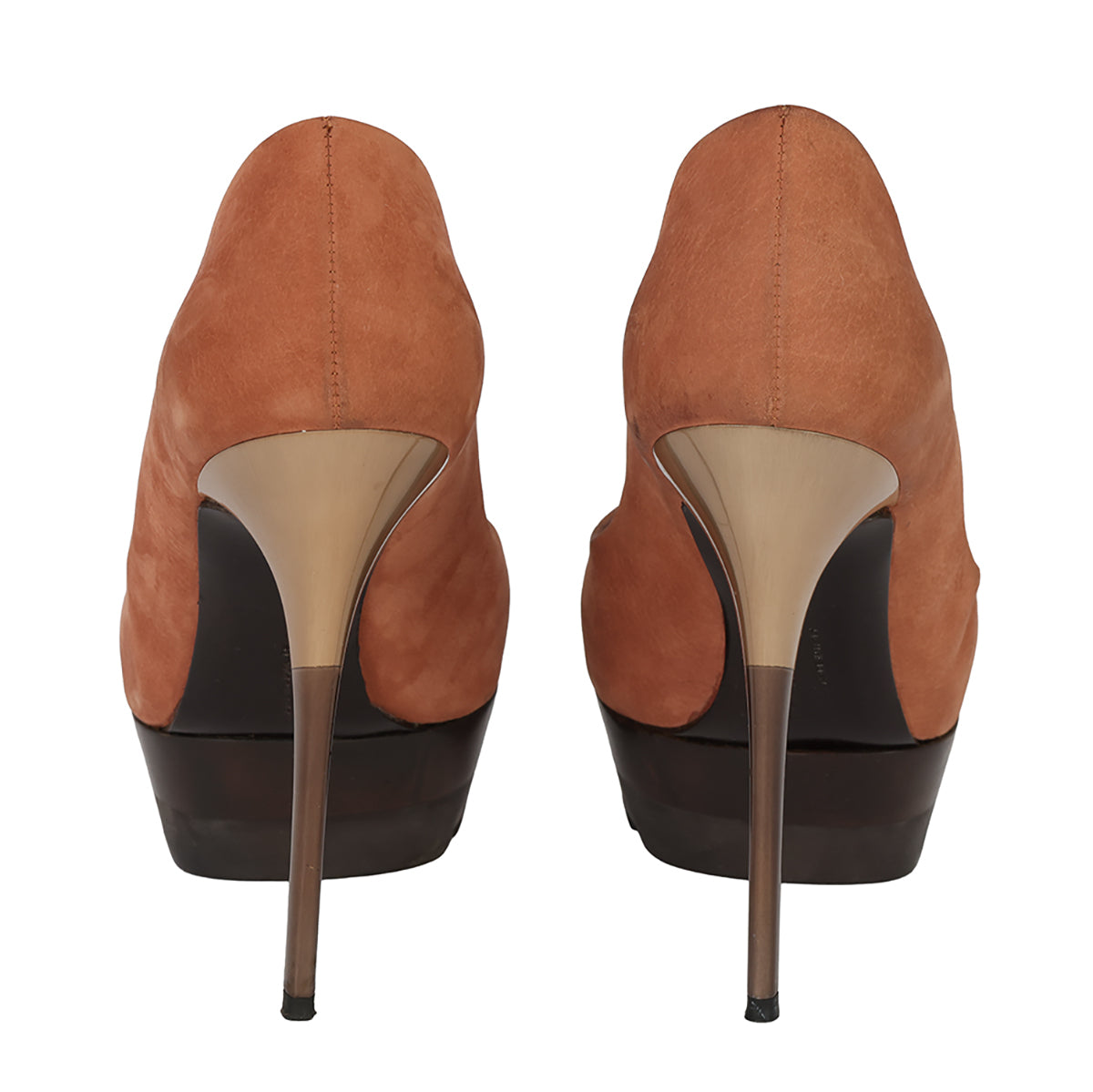 SALVATORE FERRAGAMO SIZE EU 37.5 PEEP-TOE PLATFORM PUMPS 